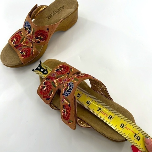 Alegria Women's Linn Sandal Cognac Multi Needles and Pins size 38 US7.5-8 - Picture 14 of 14